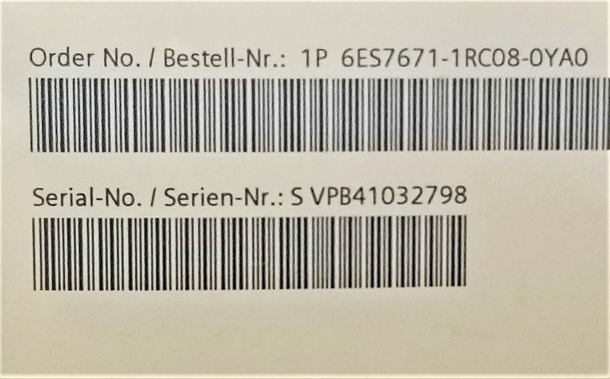 Комплектующие Siemens 6ES7671-1RC08-0YA0